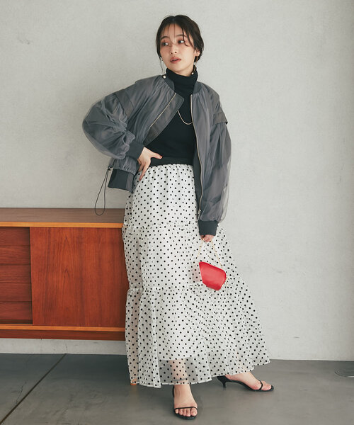 La boutique BonBon(ラブティックボンボン)の「【miki監修カラーあり・チクチクしない!】リブタートルニット(ニット/セーター・レディース・オフホワイト/ブラック/ライトグレー/ピンク・FREE)」の8枚目の写真