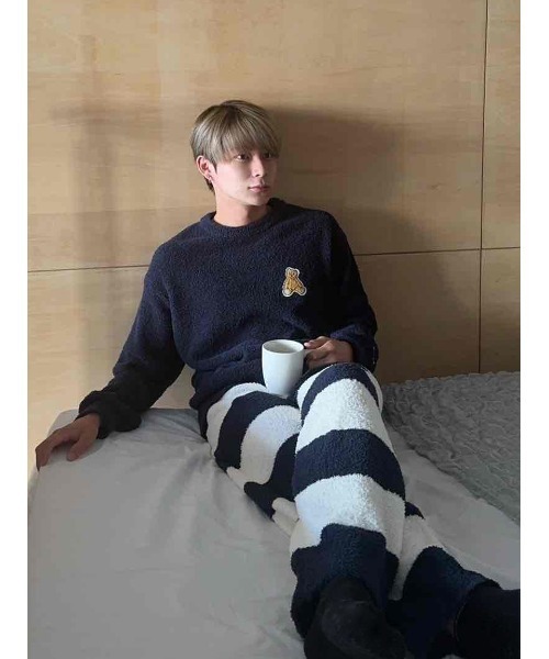 ONLINE限定】【HOMME】ベビモコベアプルオーバー＆ロングパンツセット