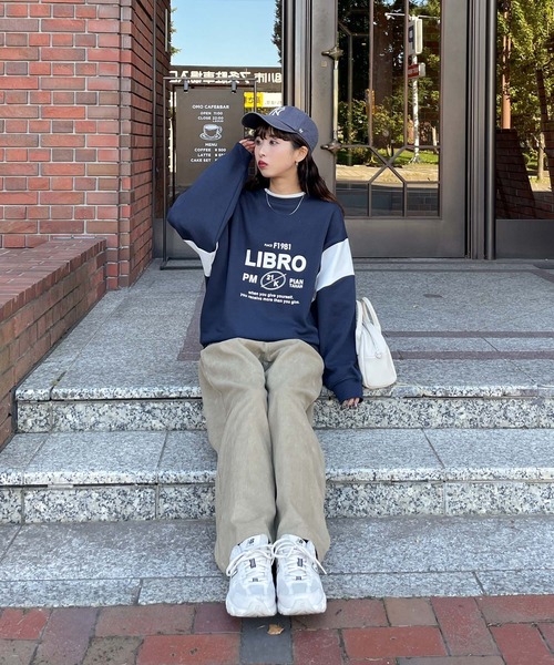 セール】デザイン切り替えスウェットトレーナー（スウェット