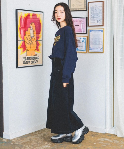 ミルクティー セール】キャラメルパッチZIPスカート（スカート）｜niko and