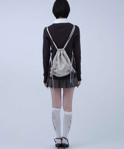 FCMM(エフシーエムエム)の「【日本限定】RIBBON NAP SACK/リボンナップサック(バックパック/リュック・レディース・ブラック/シャンパン/ブルーグレー/ピンク/ライトグリーン/ネイビー・FREE)」の16枚目の写真