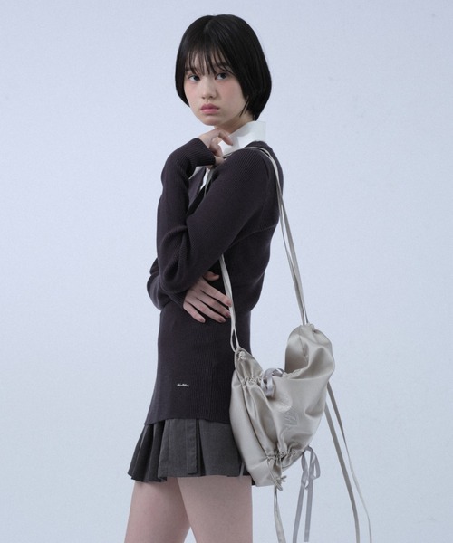 FCMM(エフシーエムエム)の「【日本限定】RIBBON NAP SACK/リボンナップサック(バックパック/リュック・レディース・ブラック/シャンパン/ブルーグレー/ピンク/ライトグリーン/ネイビー・FREE)」の15枚目の写真