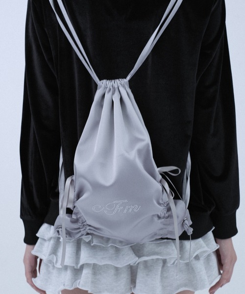 FCMM(エフシーエムエム)の「【日本限定】RIBBON NAP SACK/リボンナップサック(バックパック/リュック・レディース・ブラック/シャンパン/ブルーグレー/ピンク/ライトグリーン/ネイビー・FREE)」の19枚目の写真
