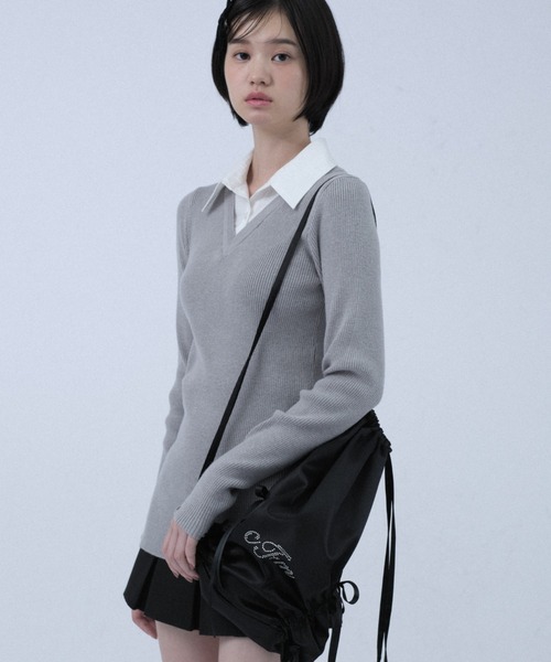 FCMM(エフシーエムエム)の「【日本限定】RIBBON NAP SACK/リボンナップサック(バックパック/リュック・レディース・ブラック/シャンパン/ブルーグレー/ピンク/ライトグリーン/ネイビー・FREE)」の10枚目の写真