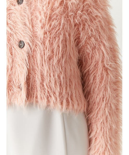 FRAY I.D(フレイアイディー)の「フィルムシャギーニットカーディガン(カーディガン/ボレロ・レディース・ホワイト/ピンク/ブルー・FREE)」の10枚目の写真