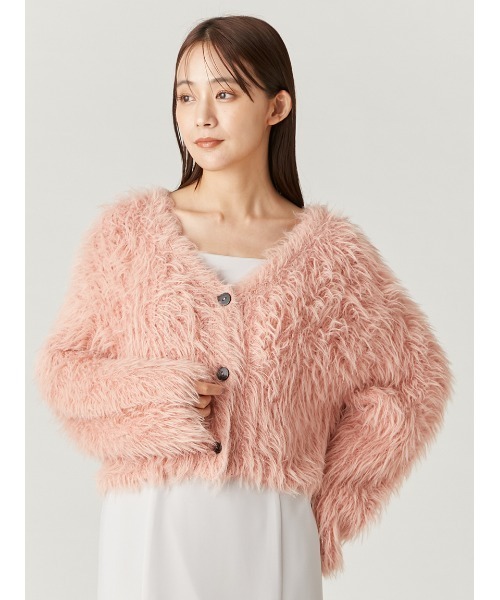 FRAY I.D(フレイアイディー)の「フィルムシャギーニットカーディガン(カーディガン/ボレロ・レディース・ホワイト/ピンク/ブルー・FREE)」の12枚目の写真