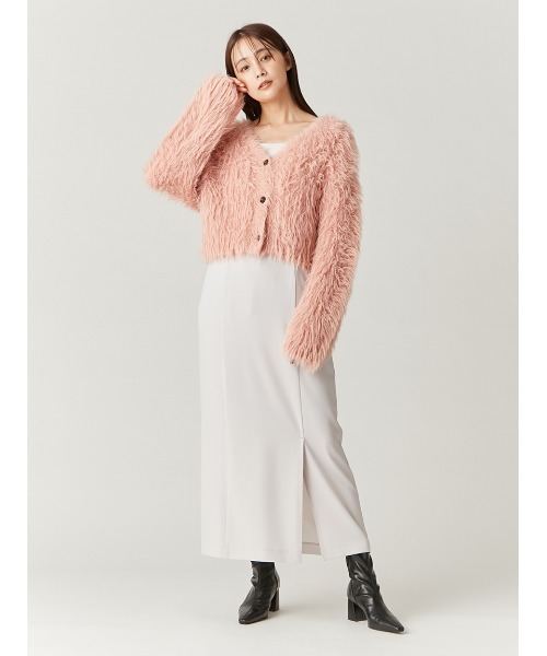 FRAY I.D(フレイアイディー)の「フィルムシャギーニットカーディガン(カーディガン/ボレロ・レディース・ホワイト/ピンク/ブルー・FREE)」の13枚目の写真