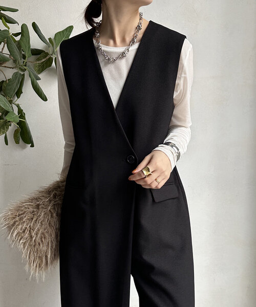 doudou ドゥドゥ デニムサロペット オールインワン ブラック DouDou（ドゥドゥ）の「【JAPANデニム】ベアサロペット（つなぎ