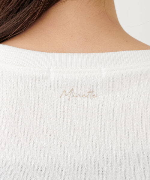 natural couture(ナチュラルクチュール)の「ジト目ねこちゃん裏毛プルオーバー(Tシャツ/カットソー・レディース・オフホワイト/チャコールグレー・FREE)」の20枚目の写真