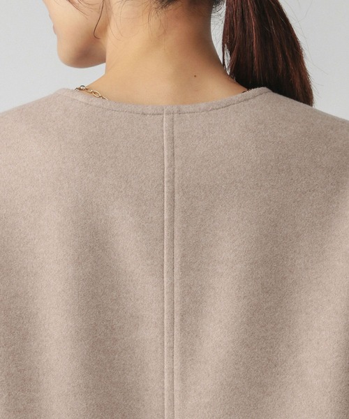 GLOBAL WORK（グローバルワーク）の「軽やかストレッチミドルコート/115505（ノーカラージャケット・レディース・アイボリー/杢グレー/グレー系その他5/ベージュ・MEDIUM/LARGE）」の10枚目の写真