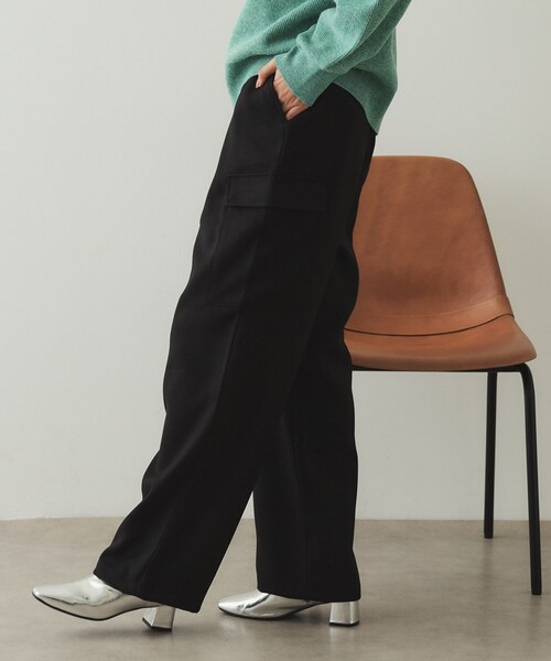 OPAQUE.CLIP（オペークドットクリップ）の「◆ウールライクカーゴパンツ【洗濯機洗い可】（その他パンツ・レディース・アイボリー/ブラック・38/40/42）」の7枚目の写真