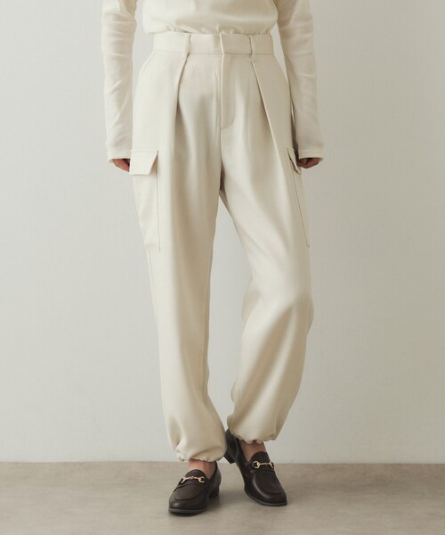 OPAQUE.CLIP（オペークドットクリップ）の「◆ウールライクカーゴパンツ【洗濯機洗い可】（その他パンツ・レディース・アイボリー/ブラック・38/40/42）」の19枚目の写真