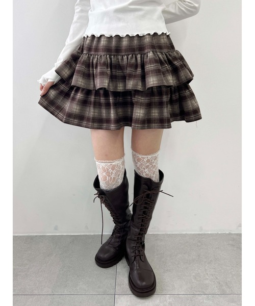 PHILLY（フィリー）の「【PHILLY】チェックティアードミニスカート（スカート・レディース・ブラウン/ブラック・FREE）」の20枚目の写真