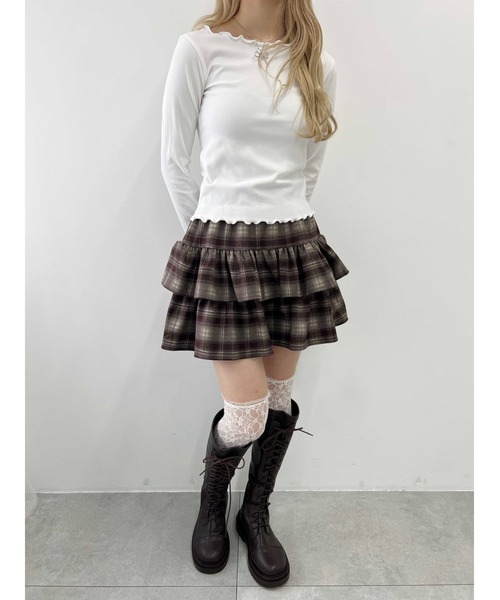 PHILLY（フィリー）の「【PHILLY】チェックティアードミニスカート（スカート・レディース・ブラウン/ブラック・FREE）」の22枚目の写真