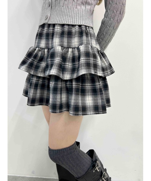 PHILLY（フィリー）の「【PHILLY】チェックティアードミニスカート（スカート・レディース・ブラウン/ブラック・FREE）」の10枚目の写真