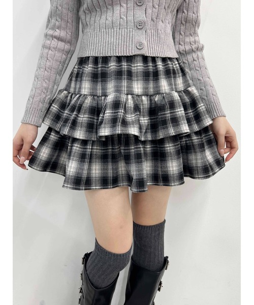 PHILLY（フィリー）の「【PHILLY】チェックティアードミニスカート（スカート・レディース・ブラウン/ブラック・FREE）」の11枚目の写真