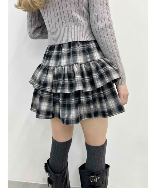 PHILLY（フィリー）の「【PHILLY】チェックティアードミニスカート（スカート・レディース・ブラウン/ブラック・FREE）」の12枚目の写真