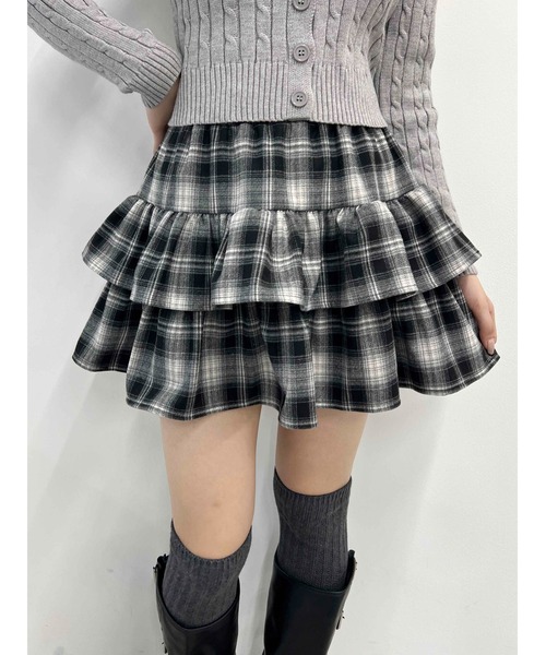 PHILLY（フィリー）の「【PHILLY】チェックティアードミニスカート（スカート・レディース・ブラウン/ブラック・FREE）」の13枚目の写真