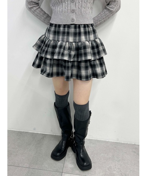 PHILLY（フィリー）の「【PHILLY】チェックティアードミニスカート（スカート・レディース・ブラウン/ブラック・FREE）」の14枚目の写真