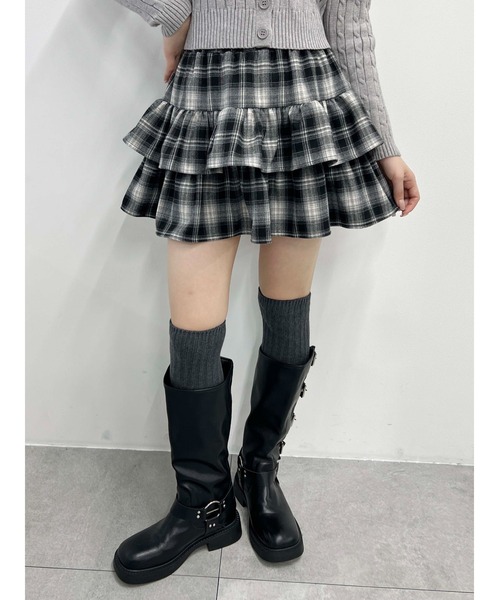 PHILLY（フィリー）の「【PHILLY】チェックティアードミニスカート（スカート・レディース・ブラウン/ブラック・FREE）」の15枚目の写真