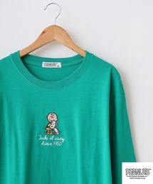 PEANUTSワンポイント刺繍長袖Tシャツ