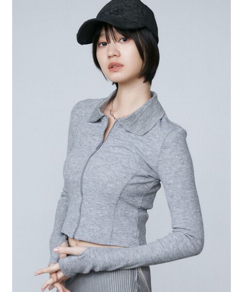 EMODA(エモダ)の「カットオフロゴキャップ(キャップ・レディース・ブラック/グレー・FREE)」の8枚目の写真