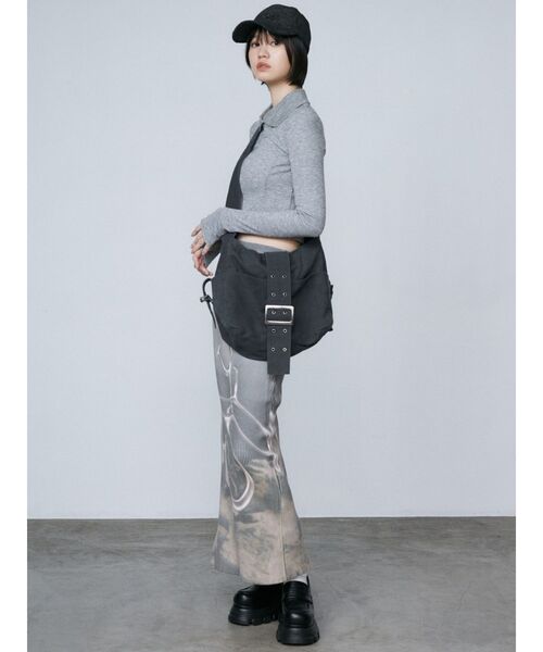 EMODA(エモダ)の「カットオフロゴキャップ(キャップ・レディース・ブラック/グレー・FREE)」の9枚目の写真