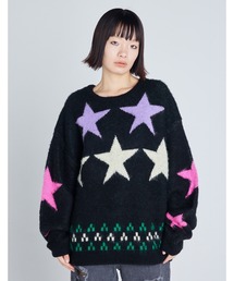star knit top