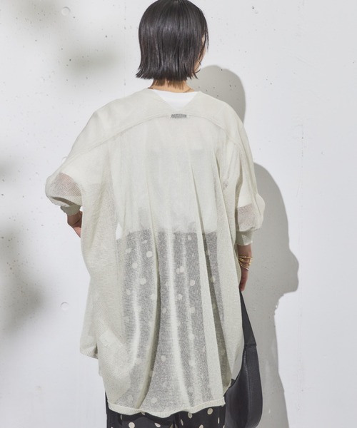 Doux archives(ドゥアルシーヴ)の「ウォッシャブルコットンオープンメッシュカーディガン(カーディガン/ボレロ・レディース・アイボリー/ブラック/カーキ・FREE)」の22枚目の写真