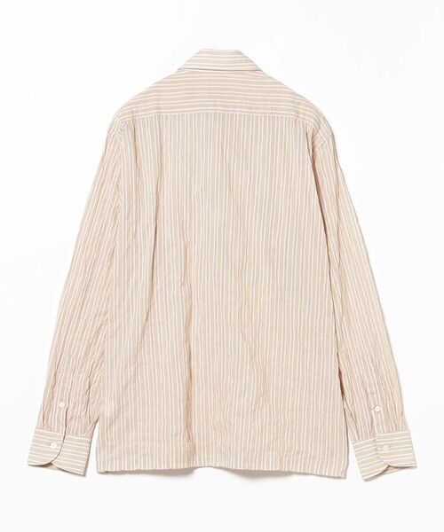 BRILLA per il gusto（ブリッラペルイルグースト）の「コットンポリウレタン ベージュストライプ プルオーバー シャツ（シャツ/ブラウス・メンズ・ブラウン系その他2・XL/L/S/M）」の6枚目の写真