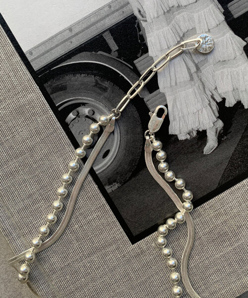 DouDou（ドゥドゥ）の「ボールチェーン×スネークチェーン2連ネックレス（ネックレス・レディース・ゴールド/シルバー・FREE）」の13枚目の写真