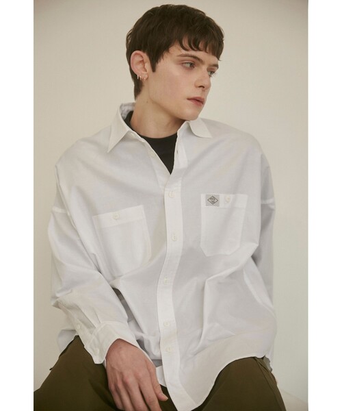 coen(コーエン)の「【PARKING】OXFORD SHIRT(シャツ/ブラウス・メンズ・ホワイト/コバルトブルー/ネイビー・M/L/XL)」の4枚目の写真