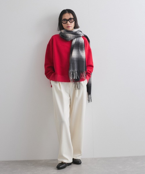 VICKY（ビッキー）の「オンブレーチェックフリンジストール（ストール/ショール・レディース・ブラック系その他/レッド系その他・FREE）」の11枚目の写真