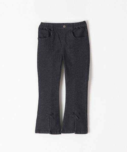 coca（coca）（コカ）の「キッズ　裾リボンフレアデニムパンツ（デニムパンツ・キッズ・ネイビー/ブラック・150/140/130/120）」の11枚目の写真