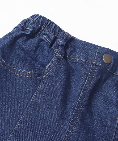 coca（coca）（コカ）の「キッズ　裾リボンフレアデニムパンツ（デニムパンツ・キッズ・ネイビー/ブラック・150/140/130/120）」の6枚目の写真