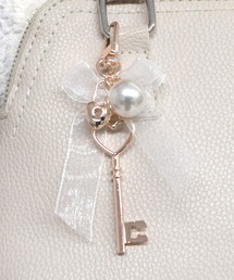 Flowering（フラワーリング）の「リボンモチーフ×パール/ハート×鍵/ハートメタルビジュー/フラワー/チャーム（チャーム）」