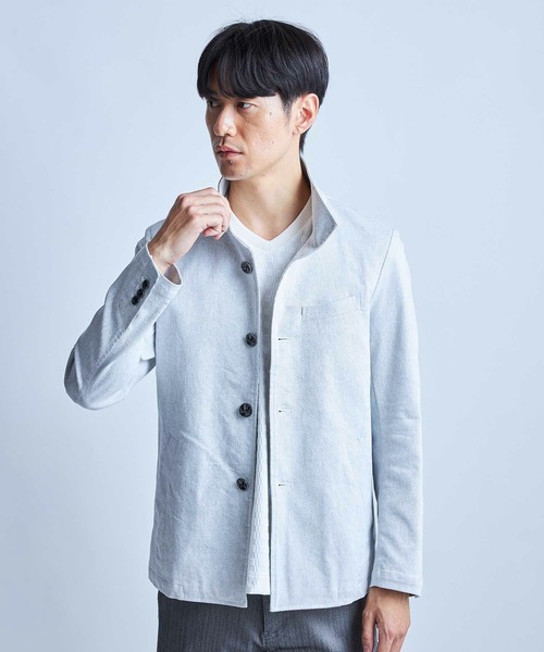 UNION STATION（ユニオンステーション）の「スーパーストレッチツイルスタンドカラーブルゾン（ブルゾン・メンズ・ライトグレー/ネイビー/グレー・LL/L/M）」の21枚目の写真