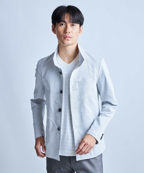 UNION STATION（ユニオンステーション）の「スーパーストレッチツイルスタンドカラーブルゾン（ブルゾン・メンズ・ライトグレー/ネイビー/グレー・LL/L/M）」の22枚目の写真