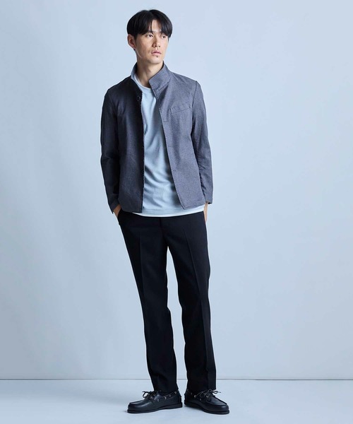 UNION STATION（ユニオンステーション）の「スーパーストレッチツイルスタンドカラーブルゾン（ブルゾン・メンズ・ライトグレー/ネイビー/グレー・LL/L/M）」の20枚目の写真