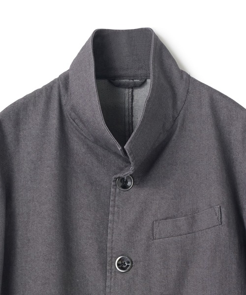 UNION STATION（ユニオンステーション）の「スーパーストレッチツイルスタンドカラーブルゾン（ブルゾン・メンズ・ライトグレー/ネイビー/グレー・LL/L/M）」の6枚目の写真