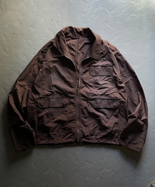 MandO(Auntie Rosa)(エムオー)の「【MandO】ヴィンテージナイロンリップストップジャケット(ブルゾン・メンズ・ブラウン/ブラック・MEDIUM/LARGE)」の1枚目の写真