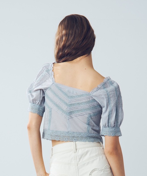 DEICY（デイシー）の「レースピンタックブラウス（シャツ/ブラウス・レディース・ピンク/オフホワイト/ライトブルー・FREE）」の16枚目の写真