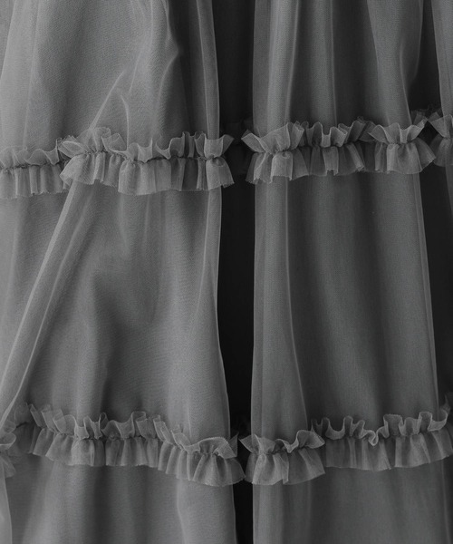 FOREVER 21（フォーエバー トゥエンティーワン）の「【2025SS】チュールティアードチュニックワンピース（チュニック・レディース・グレー/ナチュラル/ブラック・FREE）」の11枚目の写真