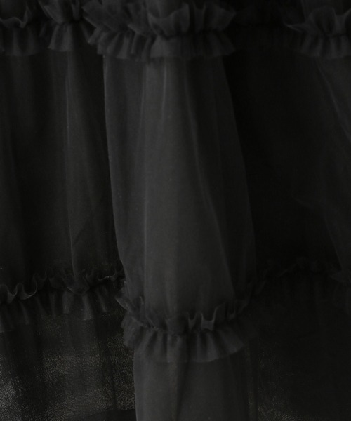 FOREVER 21（フォーエバー トゥエンティーワン）の「【2025SS】チュールティアードチュニックワンピース（チュニック・レディース・グレー/ナチュラル/ブラック・FREE）」の12枚目の写真