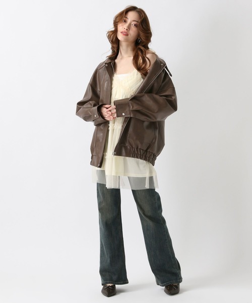 FOREVER 21（フォーエバー トゥエンティーワン）の「【2025SS】チュールティアードチュニックワンピース（チュニック・レディース・グレー/ナチュラル/ブラック・FREE）」の5枚目の写真