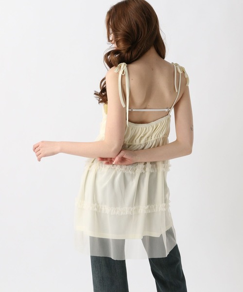 FOREVER 21（フォーエバー トゥエンティーワン）の「【2025SS】チュールティアードチュニックワンピース（チュニック・レディース・グレー/ナチュラル/ブラック・FREE）」の13枚目の写真