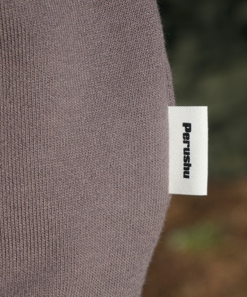 Perushu（ペルーシュ）の「double zip heart embroidery foodie ダブルジップハート刺繍フーディ（パーカー・メンズ・ピンク/ネイビー/ライトベージュ/チャコールグレー・MEDIUM/LARGE）」の18枚目の写真