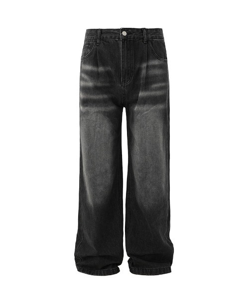 Otte(オッテ)の「ウォッシュドワイドデニム(デニムパンツ・メンズ・ブラック・X-LARGE/MEDIUM/LARGE/XX-LARGE)」の11枚目の写真