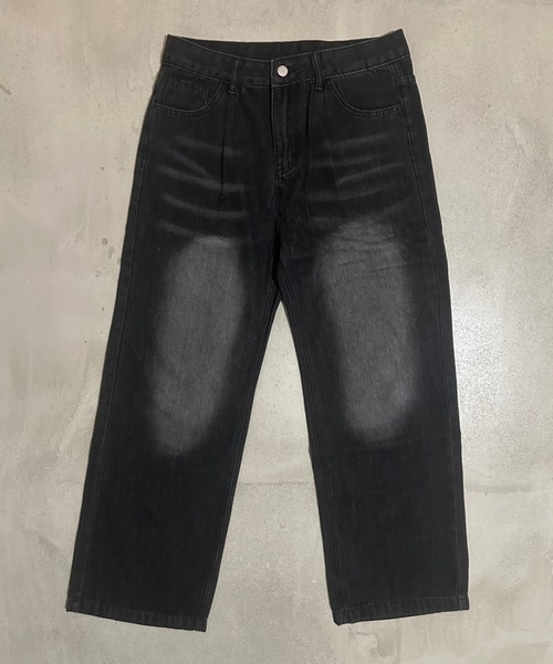 Otte(オッテ)の「ウォッシュドワイドデニム(デニムパンツ・メンズ・ブラック・X-LARGE/MEDIUM/LARGE/XX-LARGE)」の10枚目の写真