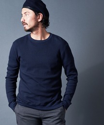 CTN MILITARY THERMAL KNIT C/N L/S:コットン ミリタリーサーマル クルーネック ロングスリーブ